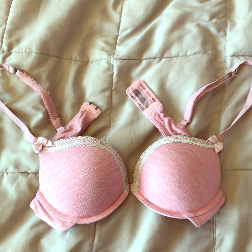 Light pink push up bra